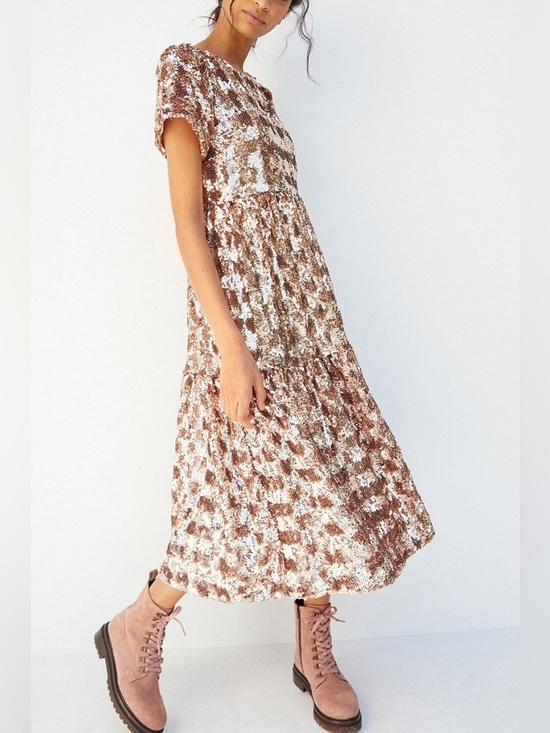 Anthropologie Dresses & Skirts - Anthropologie Bernadette Sequined Midi Dress